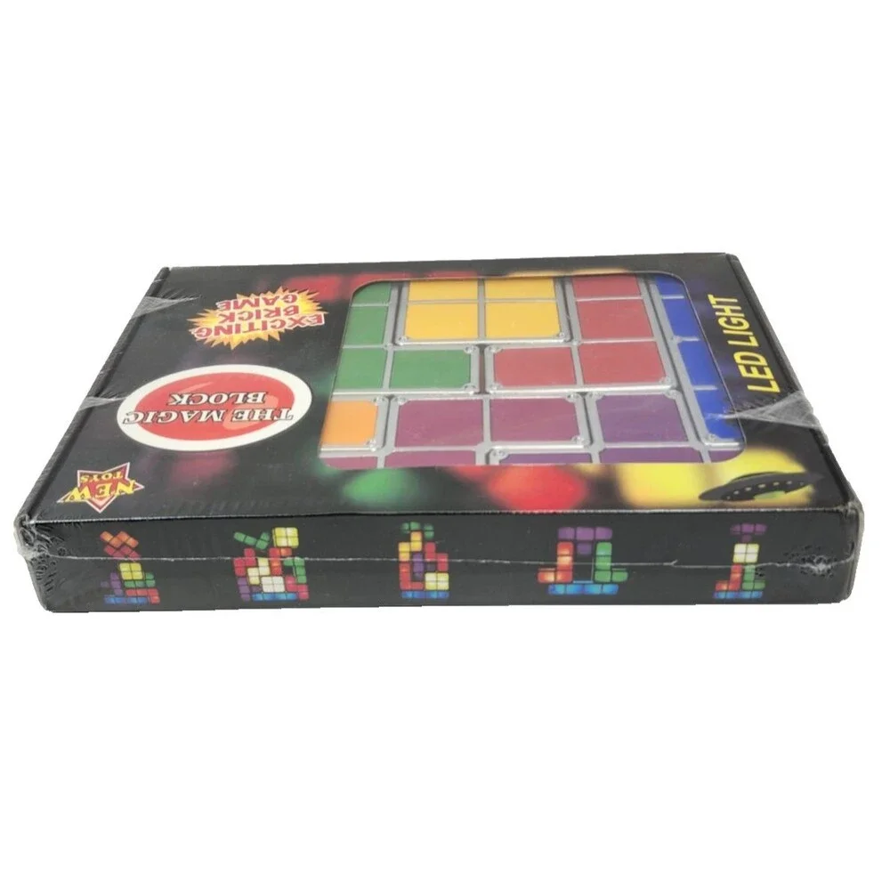 The Magic Block LED Light Tetris Style Stackable Puzzle Desk Lamp New in Box